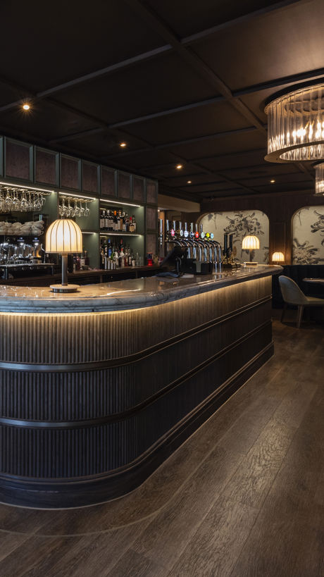 A view of the bar at Cook House Bar & Kitchen, Leeds.